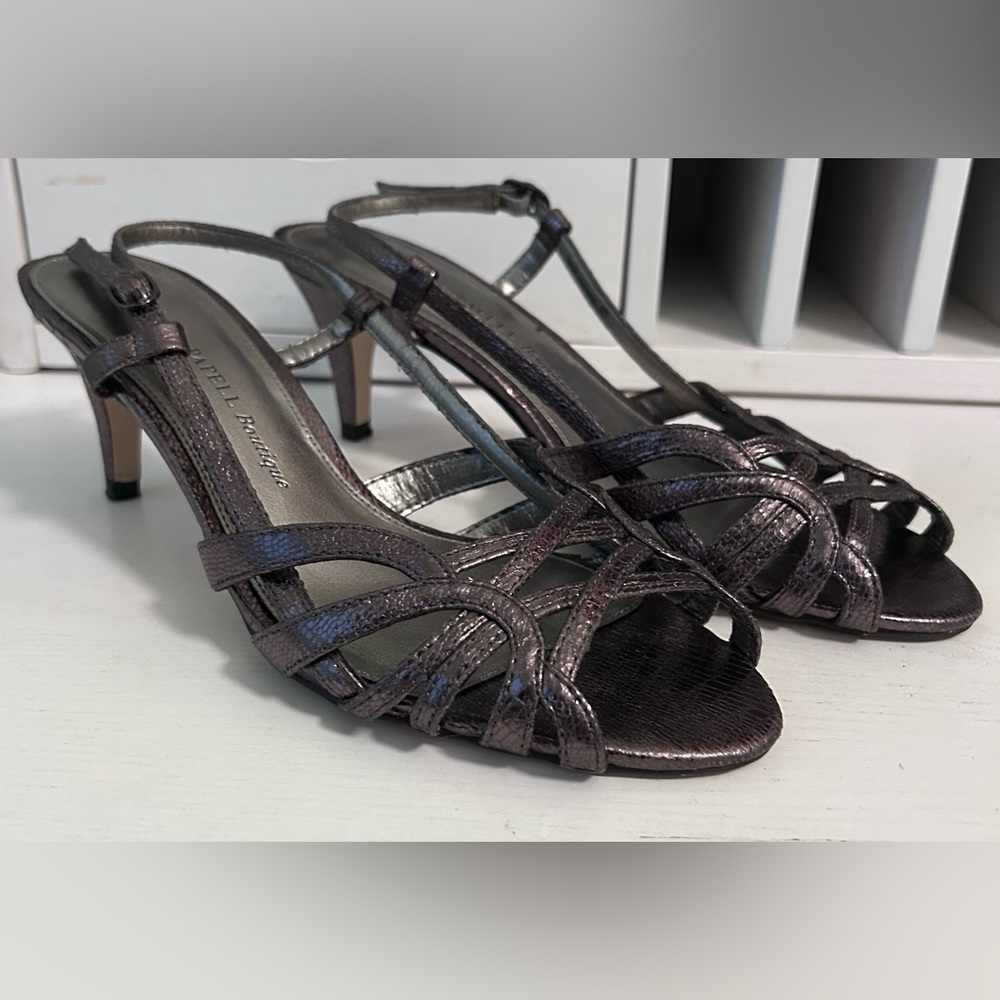 Adrianna Papell Boutique Metallic Strappy Heels